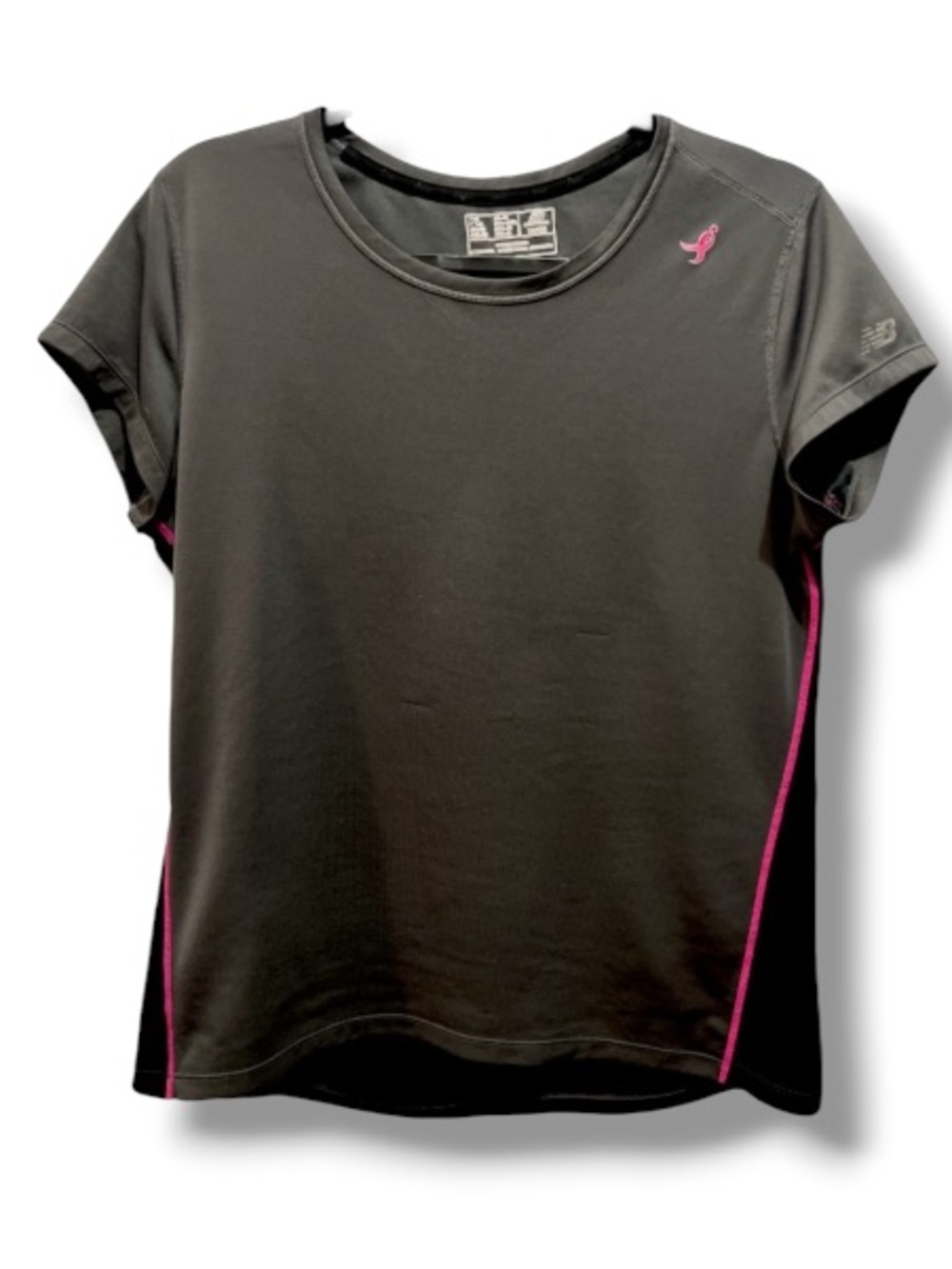 New Balance Women’s Breast Cancer Awareness Grey Pink Athletic Shirt Athlesiure